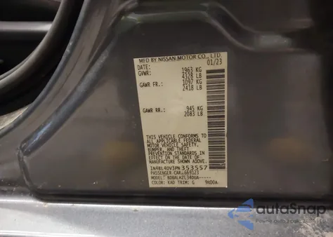 2023 Nissan Altima Sv from USA, damaged, VIN 1N4BL4DV3PN353557